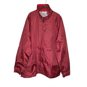 Men’s XXL Red Lightweight Windbreaker Jacket Zip Front Gorpcore